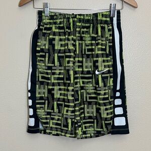 Nike Dri-Fit Geometric Yellow Black Athletic Shorts